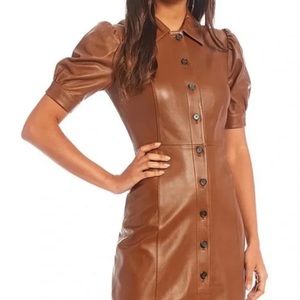 ANTONIO MELANI chestnut leather dress.